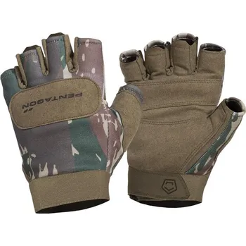 Ochranné vybavení na lov a střelbu Pentagon taktické rukavice Duty Mechanic bez prstů, gr.camo - XL