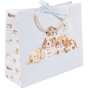 Dárková taška Wrendale Designs Wrendale dárková taška Little Paw s pejsky 25x30cm velká