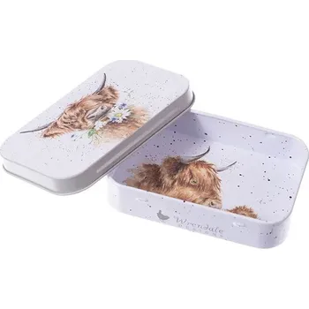 Dóza na potraviny Wrendale Designs Wrendale plechová dóza s víčkem mini Daisy Coo s býkem 9,5x6cm