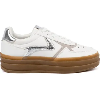 Dámské tenisky Dámské bílé sneakersy se stříbrnými vsadkami 6486S Velikost: 41