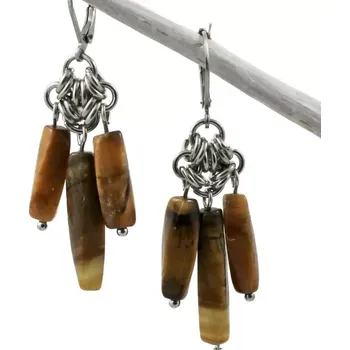 Náušnice Náušnice s kameny – tygří oko