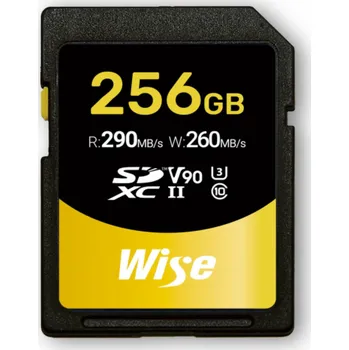 Paměťová karta Wise SDXC UHS-II V90 256GB R:290MBs / W:260MBs WI-SD-N256