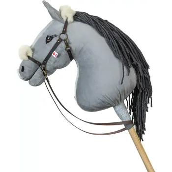 Hobby horsing Ohlávka s beránkem Eco kůže - Hnědá staromosaz - Dospělý kůň (Hobby horsing )