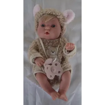 Panenka Realistická panenka - miminko - holčička Pikolína oblečena za MEDVĚDA od firmy Antonio Juan -3 (Picolín - animalitos)