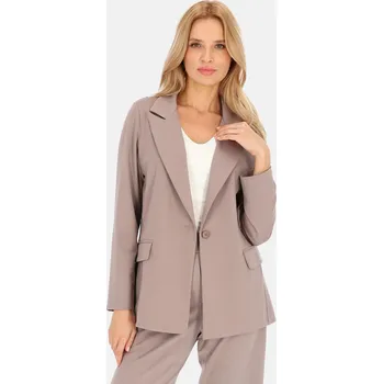 Dámské sako Béžové dámské sako s viskózou VEE 242404 F - Beige Velikost: 38