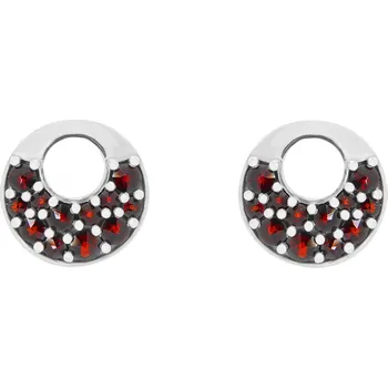 Náušnice Český granát náušnice stříbrné 131353