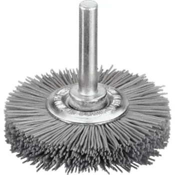 Drátěný kartáč Lessmann 415872 | Rotační kartáč se stopkou průměr 6 mm brusné štětiny se zrnem karbidu křemíku 50x10 / 320/0,6