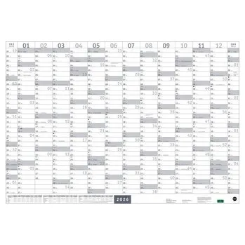 Mega-Posterplaner, silber 2026 - Heye