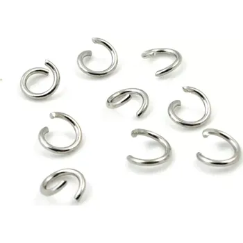 Materiál na výrobu šperku Spojovací kroužky platinová úprava 8/1,1 - 50 ks