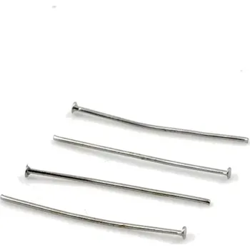 Materiál na výrobu šperku Ketlovací nýty platinová úprava 30mm - 40 ks