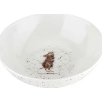 Wrendale porcelánová miska Mice s myškou 15cm snídaňová nízká