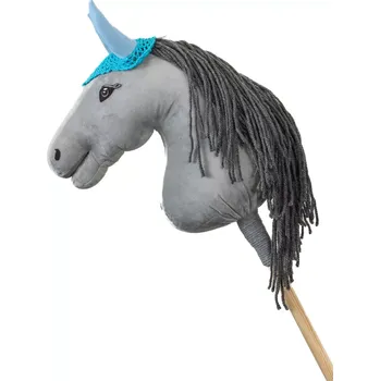 Hobby horsing Čabraka háčkovaná - Tyrkysová s modrýma ušima - Dospělý kůň (Hobby horsing )