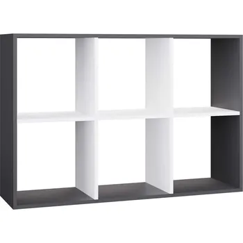 regál Regál Malax 2x3 110 cm antracit/bílý