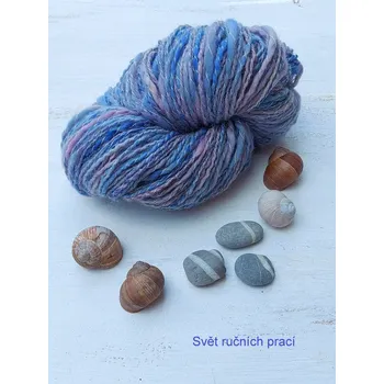 Příze SVĚT RUČNÍCH PRACÍ - Vánek od moře - ručně předená příze Růžová