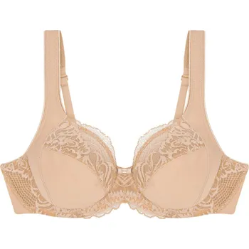 Podprsenka Dámská podprsenka Modern Lace+Cotton W02 - BROWN - sv. béžová 00EP - TRIUMPH BROWN 100F