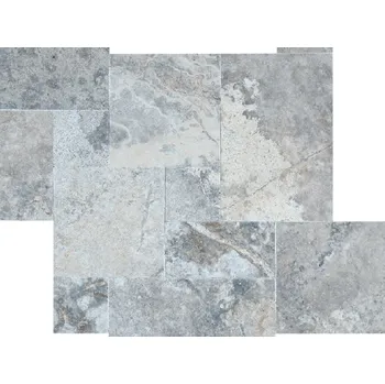 Obklad Pravidelný obklad Travertin šedo-černý Formát: 40,6x61cm, tloušťka: 1,2 cm