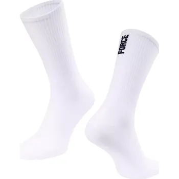 Pánské ponožky ponožky FORCE LONGER SLIM, bílé L-XL/42-46