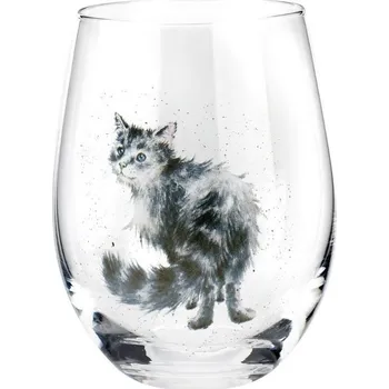 Sklenice Wrendale sklenice na vodu nízká kočka 550ml Cat tumbler