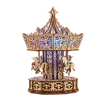 Wood Trick "Pařížský kolotoč" - 3D dřevěné mechanické puzzle ("Parisian Carousel" - dřevěné 3D puzzle a dřevěné skládačky)
