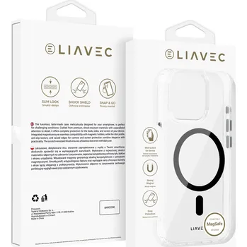 Pouzdro na mobilní telefon Zadní kryt Liavec Glossy Magsafe Clear pro iPhone 13 Pro black