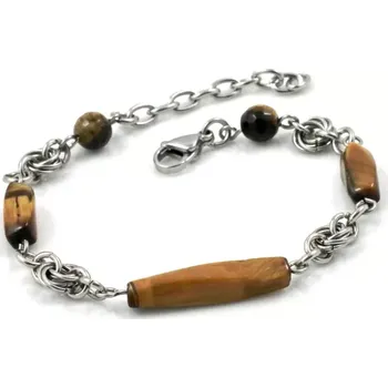 Náramek Kroužkovaný náramek tygří oko