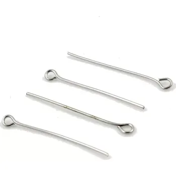 Materiál na výrobu šperku Ketlovací jehly platinová úprava 30mm - 40 ks