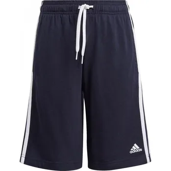 adidas Essentials 3 Stripe Jersey Short Juniors Ink/White 11-12 Years