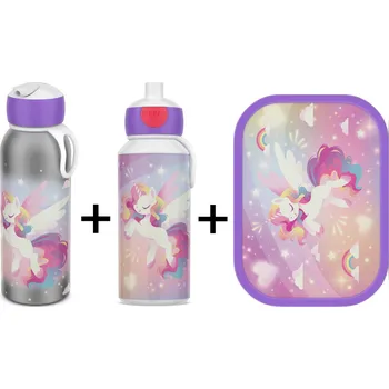Svačinový box MEPAL DĚTSKÝ SVAČINOVÝ SET A TERMO LÁHEV MEPAL, CAMPUS, UNICORN GLOW