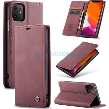 Pouzdro na mobilní telefon Pouzdro CaseMe Book iPhone 11 červené (Wine Red) a zpět 33 Kč s ATC Clubem