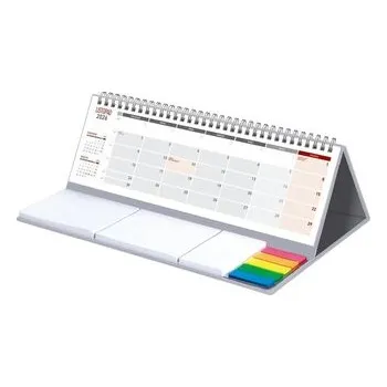 Kalendář Kalendarz z notesem 2025/2026 Maxi szary