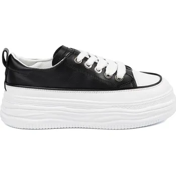 Dámské tenisky Bílo-černé dámské tenisky na platformě DKB8213B/W Velikost: 40