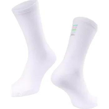 Pánské ponožky ponožky FORCE COLOUR dlouhé, bílé S-M/36-41