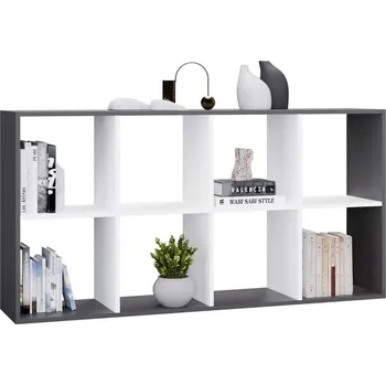 regál Regál Malax 2x4 147 cm antracit/bílý