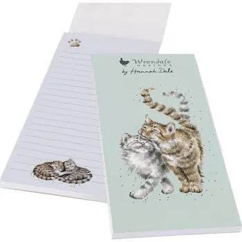 Dávkovač mýdla Wrendale Designs Wrendale nákupní seznam s magnetem Feline Good s kočkami 21x9,9cm