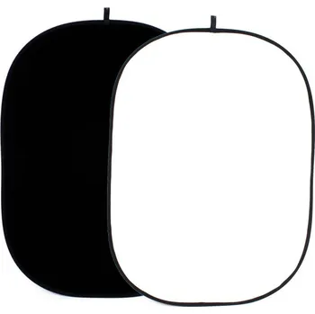 Fotopozadí HELIOS skládací pozadí 150x200cm bílá/černá