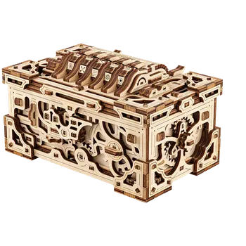 Puzzle Wood Trick "Enigma truhla" - 3D dřevěné mechanické puzzle ("Enigma chest" - dřevěné 3D puzzle a dřevěné skládačky)