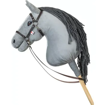 Hobby horsing Ohlávka Crystal hnědá - Stříbro - Dospělý kůň (Hobby horsing )