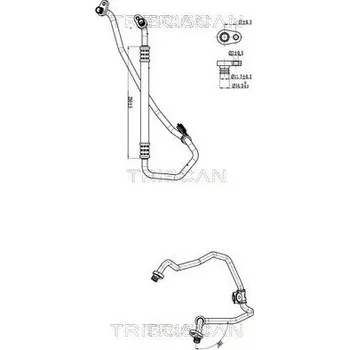 Vedení klimatizace Vysokotlaké / nízkotlaké vedení, klimatizace TRISCAN 9010 28017