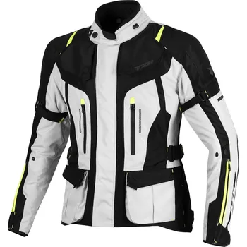 Moto bunda TXR Dámská bunda na motorku Expedition černo-šedo-fluo žlutá XXL (Jedinečný model bundy na motorku TXR pro všechny ženy)