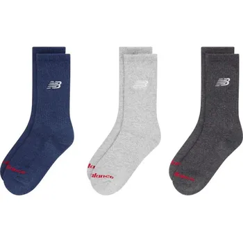 Pánské ponožky New Balance Crew Socks Grey/Navy L (9-11)