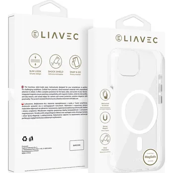 Pouzdro na mobilní telefon Zadní kryt Liavec Glossy Magsafe Clear pro iPhone 13-14 white