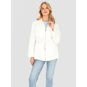 Dámská bunda Bílá lehká dámská parka na zip BLE 252679 F - White Velikost: L