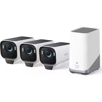 Kompletní kamerový systém EUFYCAM S3 PRO (3+1) bezdrátový kamerový systém, EUFY Bílá