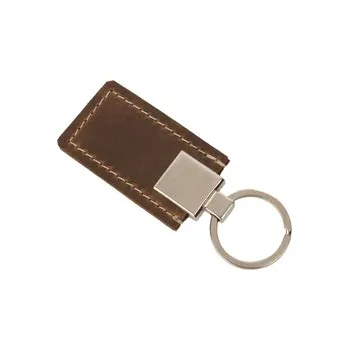 Dariya bags Hnědý kožený přívěsek na klíče