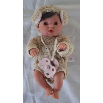 Panenka Realistická panenka - miminko - holčička Pikolína oblečena za MEDVĚDA od firmy Antonio Juan -1 (Picolín - animalitos)