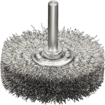 Drátěný kartáč Lessmann 415302 | Rotační kartáč se stopkou průměr 6 mm komplet z nerezavějící oceli průměr 50x15 / 0,30 nerezový drát, zvlněný