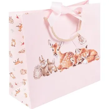 Dárková taška Wrendale Designs Wrendale dárková taška Little Forrest se zvířátky 25x30cm velká