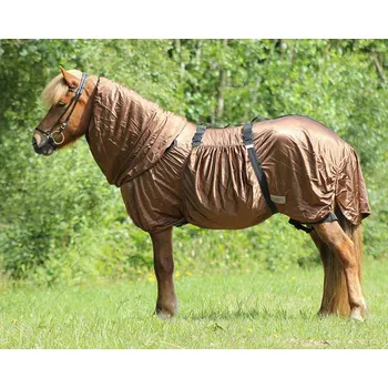 Deka pro koně QHP Deka Eczema Icelandic QHP, s krkem, hnědá Délka zad: 130 cm