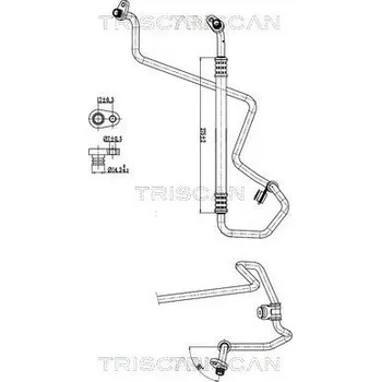 Vedení klimatizace Vysokotlaké / nízkotlaké vedení, klimatizace TRISCAN 9010 28072