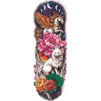 Odstranitelné tetování Dočasné voděodolné tetování na celou ruku - Drak a vlk - WD 052